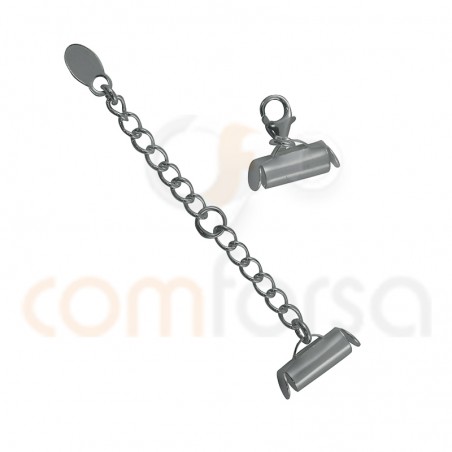 Terminal con cadenilla de seguridad 11 x 4mm plata 925