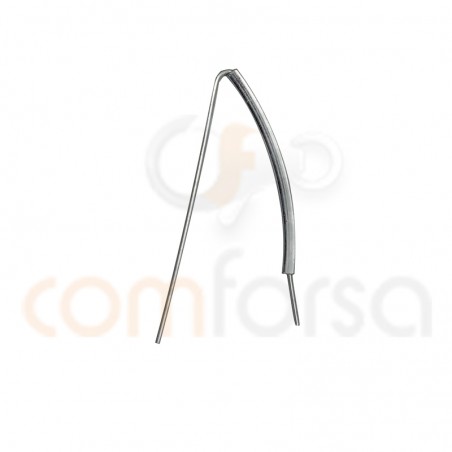 Arete de hilo para montaje 12 x 40mm plata 925ml