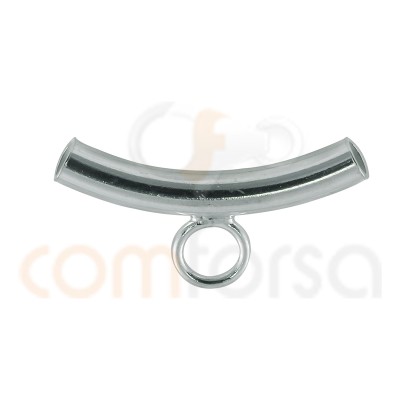 Tubo con anilla 2.7x20 mm plata 925