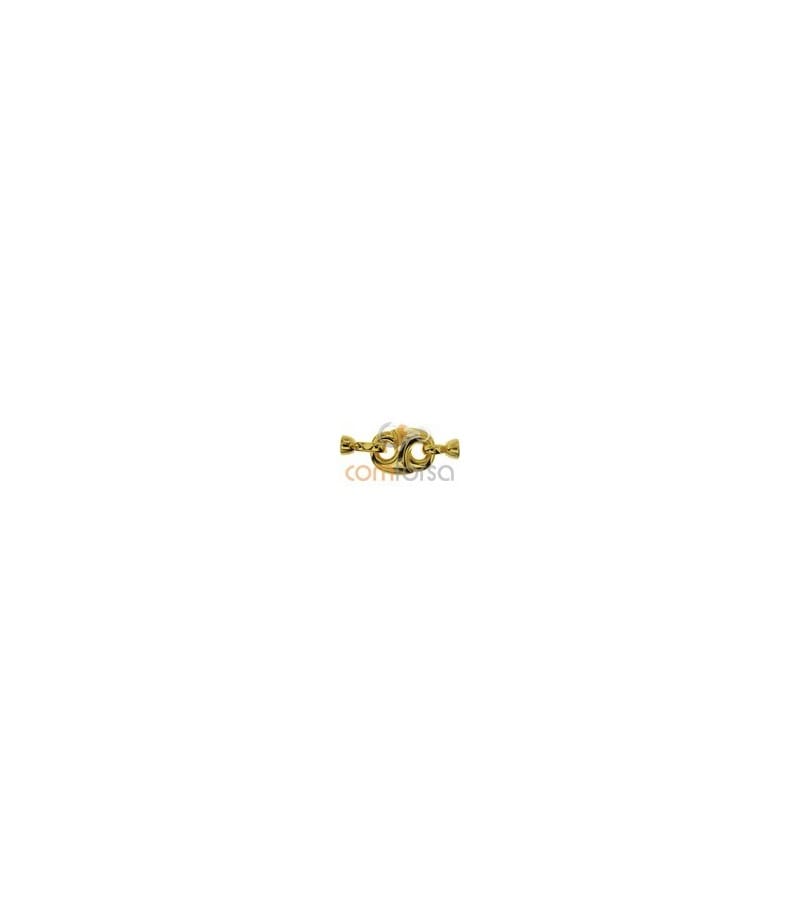 Gold plated sterling silver 925 Necklace clasp with caps