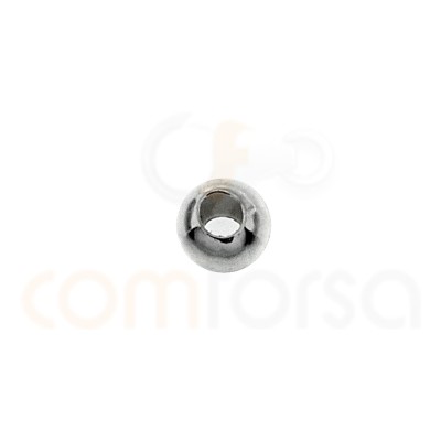 Sterling silver smooth ball 3 mm (1.2)