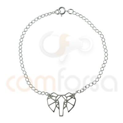 Pulsera bilbao 16 cm plata baño de oro