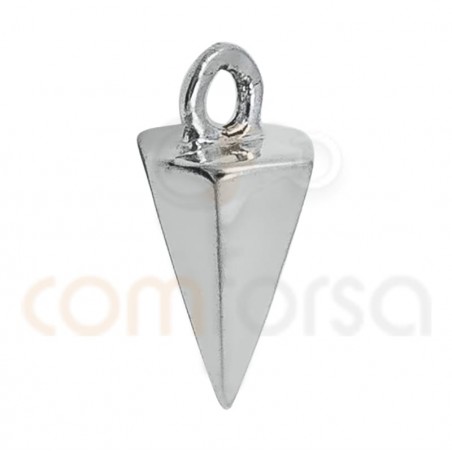 Colgante pincho 8 mm plata 925 chapada en oro