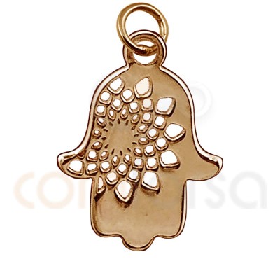 Mini Fatima´s hand charm 11 mm sterling silver rose gold plated