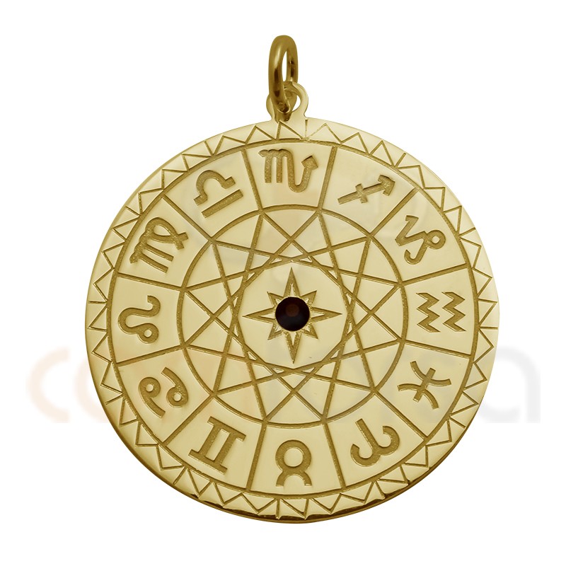 Mini horoscope charm 11 mm sterling silver 925