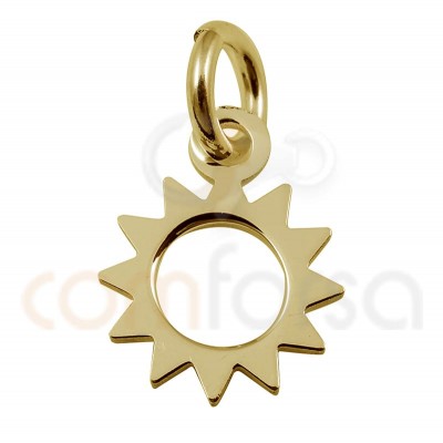 Mini Sun Charm 8 Mm Sterling Silver 925