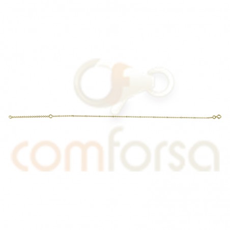 Sterling silver 925 gold-plated balls anklet