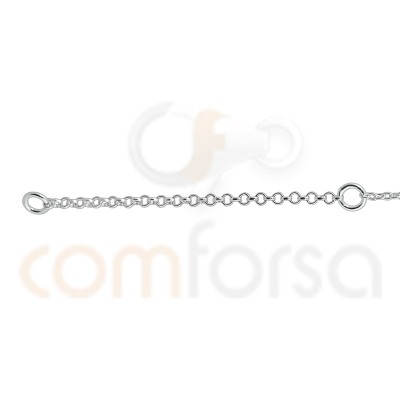 Tobillera bolitas 21.5cm + 4.5cm plata chapada en oro