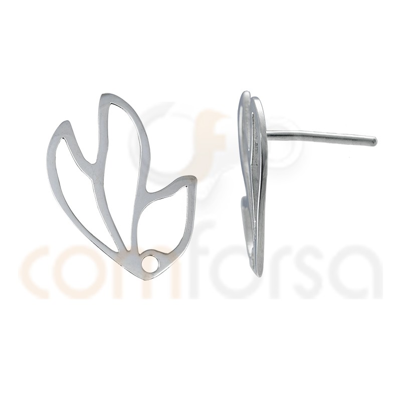 Fornitura pendiente flor calada 18 x 23 mm plata 925