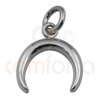 Mini horn pendant 8 x 11 mm sterling silver 925