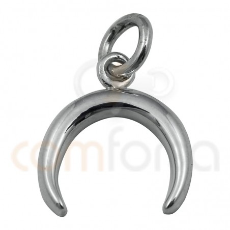 Colgante mini cuerno 8 x 11 mm Plata 925