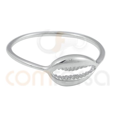 Gold plated sterling silver shell ring