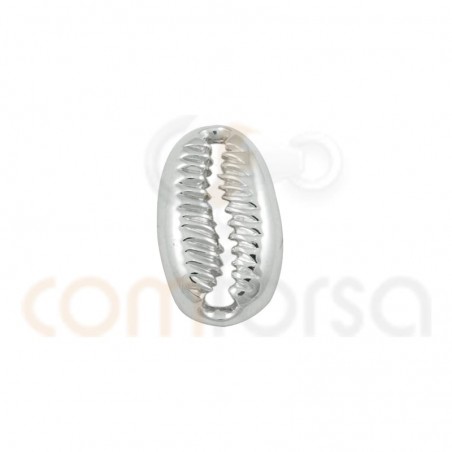 Colgante concha 14 x 8mm plata 925 chapada en oro