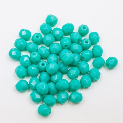 Faceted ball 4 mm turquoise  (50und)