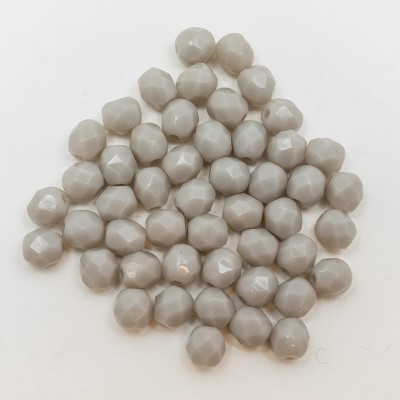 Bola facetada 4 mm gris (50und)