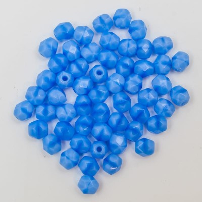 Bola facetada 4 mm azul añil  (50und)