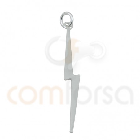 Colgante rayo 4 x 38 mm plata 925 chapada en oro