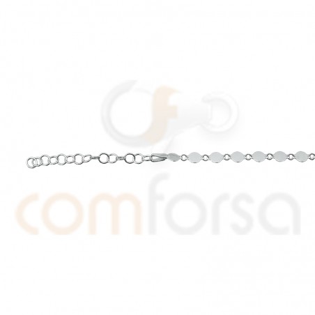 Sterling silver 925 anklet with round charms