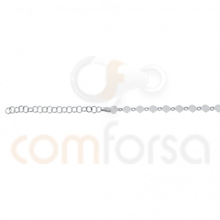 Sterling silver 35 + 5 cm pendants chains