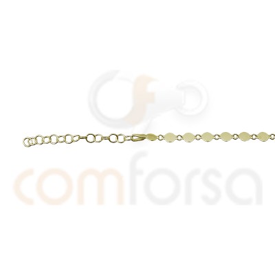 Sterling silver 925 anklet with round charms