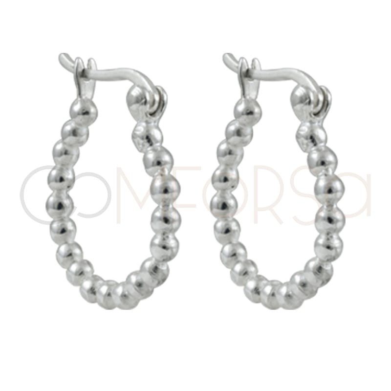 Sterling silver 925 hoop earrings 18 mm with 2.5 mm