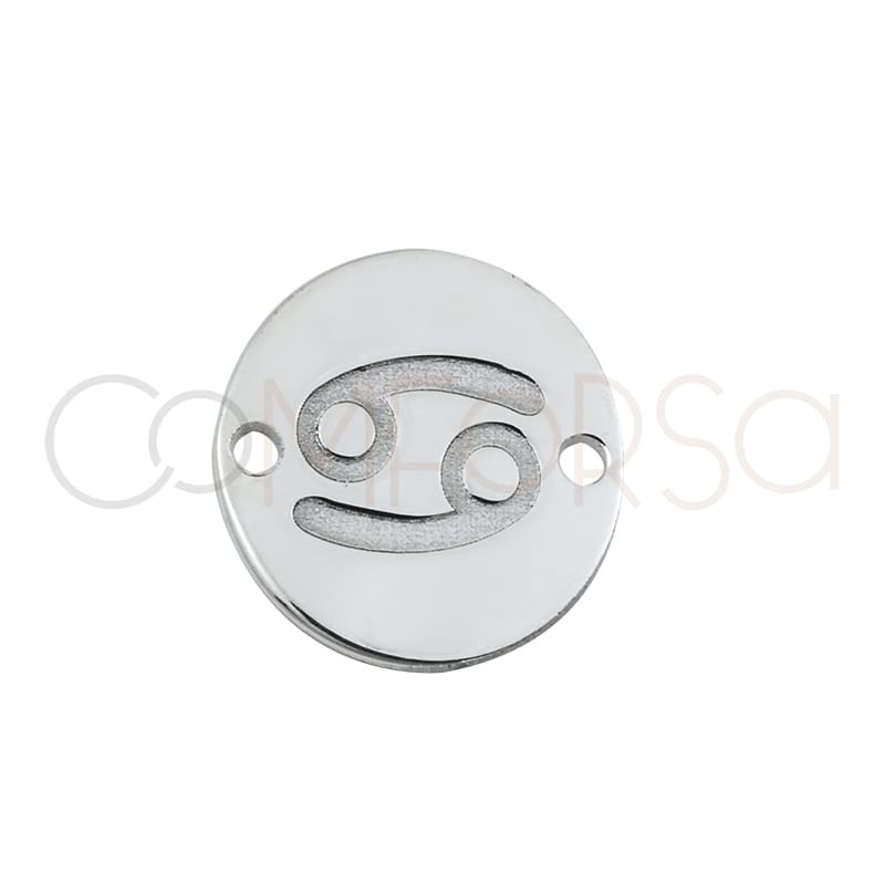 Entrepieza horóscopo Cáncer bajo relieve 10 mm plata 925