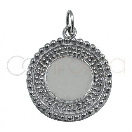 Chapa cuentas espejo 20mm plata 925ml