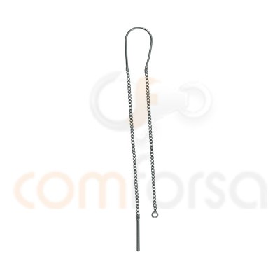 Sterling silver 925 earring with chain 45 mm