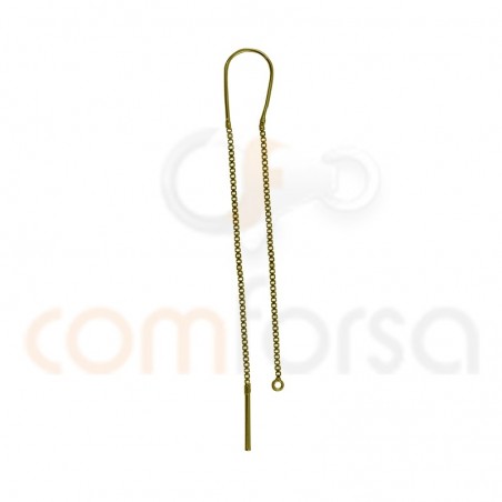 Pendiente con cadena 45 mm plata 925