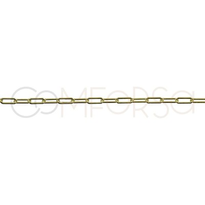 Sterling silver 925 gold-plated reinforced lengthened chain 3.5 x 10 mm