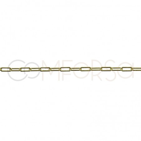 Sterling silver 925 gold-plated reinforced lengthened chain 3.5 x 10 mm