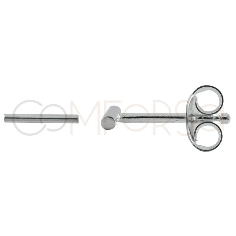 Aretes barra 10 mm plata 925