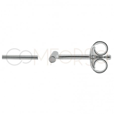 Aretes barra 10 mm plata 925