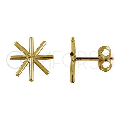 Aretes asterisco 12 mm plata 925