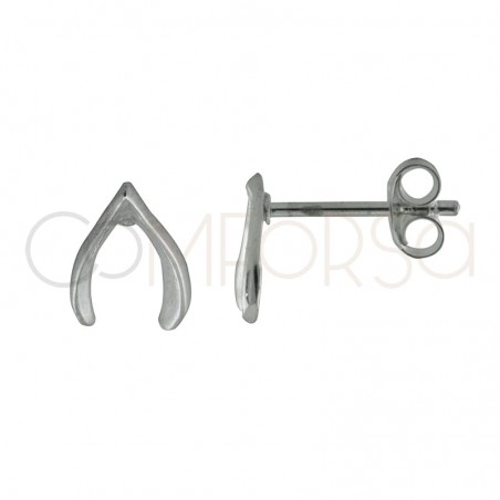 Sterling silver 925 wishbone earrings