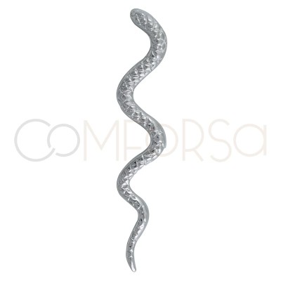 Sterling silver 925 gold-plated snake pendant 30 mm