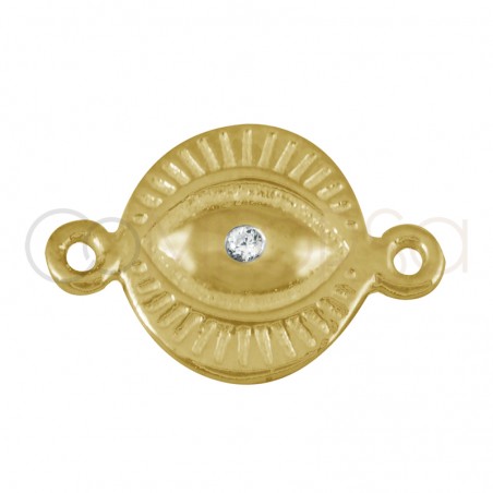 Conector ojo turco con circonia 8.5 mm plata 925