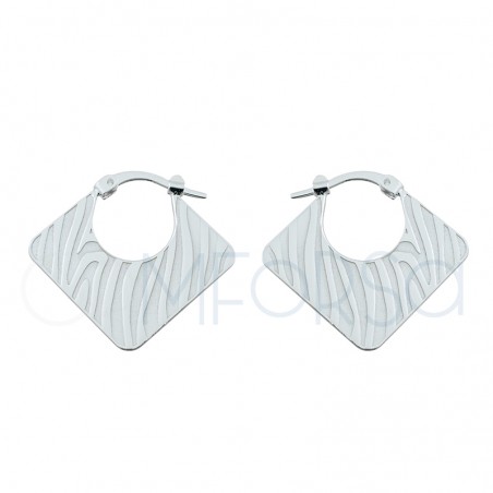 Aretes cebra 25 x 23.7mm plata 925