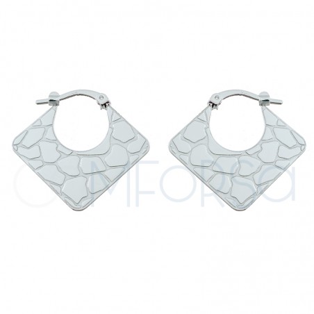 Pendientes cocodrilo 25 x 23.7mm plata 925