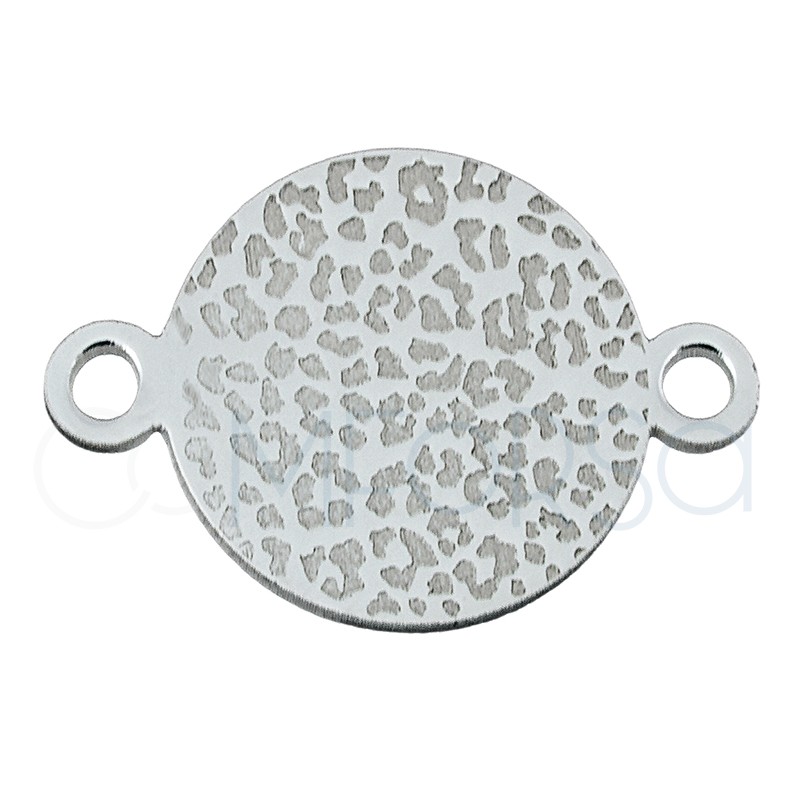 Entrepieza leopardo 10 mm plata 925