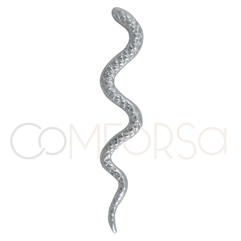 Colgante serpiente 70 mm plata 925