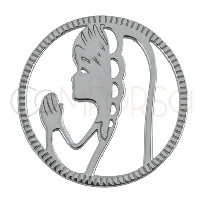 Sterling silver 925 connector virgen veil 15mm