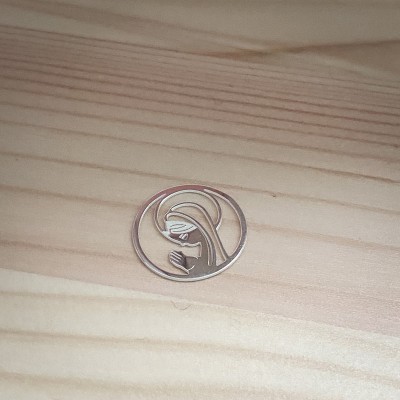 Sterling silver 925 virgin with crown connector 15mm