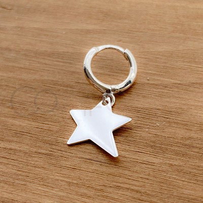 Sterling silver 925  irregular star pendant 13 mm