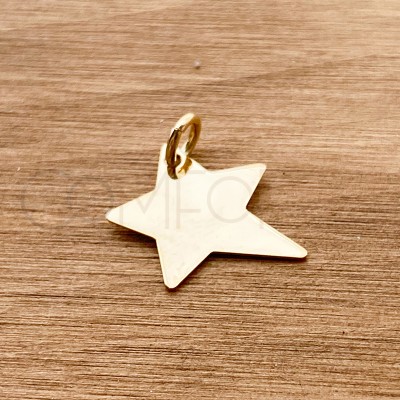 Sterling silver 925  irregular star pendant 13 mm