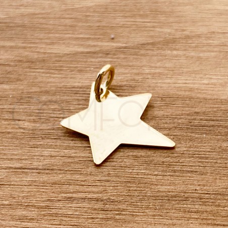 Sterling silver 925  irregular star pendant 13 mm