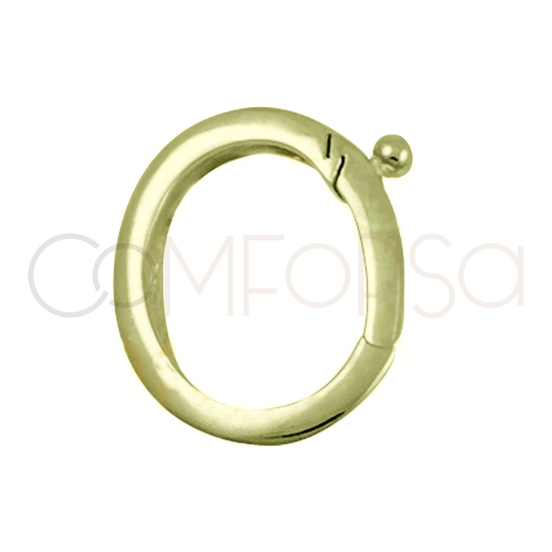 Cierre con clip 13mm plata chapada en oro