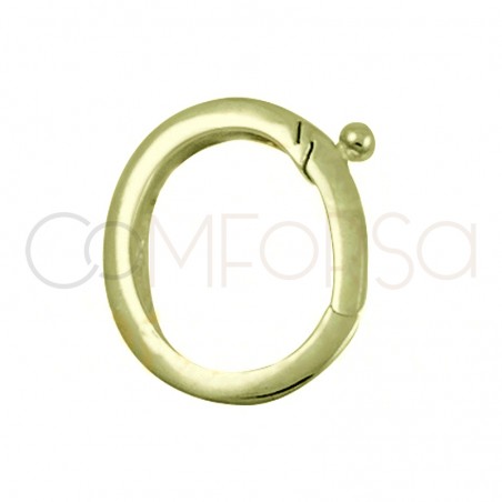 Cierre con clip 13mm plata chapada en oro