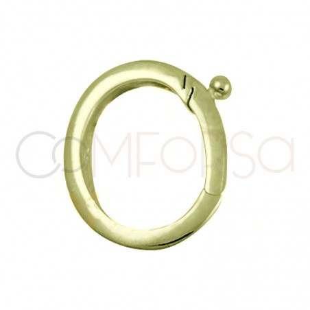 Sterling silver 925 gold-plated clasp with clip 13 mm