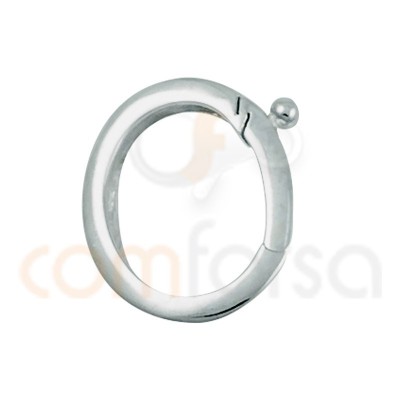 Cierre con clip 13mm plata chapada en oro